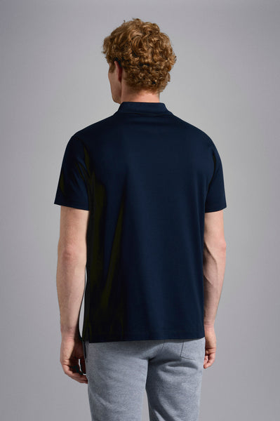 Paul & Shark COP1013-13 Short Sleeve Polo Shirt Piquet Cotton BLUE navy