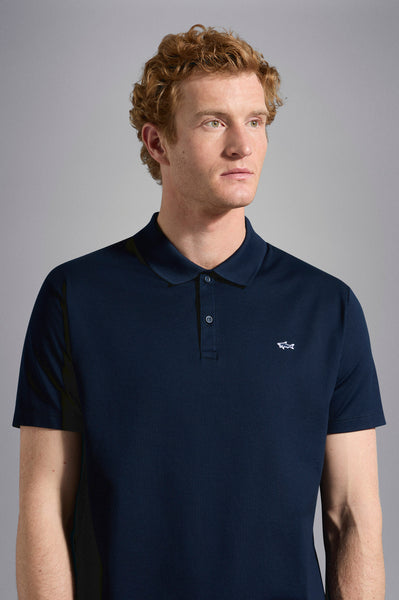 Paul & Shark COP1013-13 Short Sleeve Polo Shirt Piquet Cotton BLUE navy