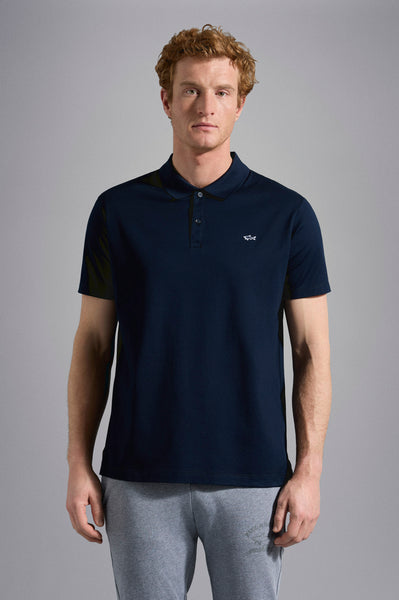 Paul & Shark COP1013-13 Short Sleeve Polo Shirt Piquet Cotton BLUE navy