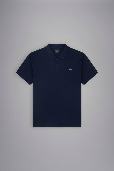 Paul & Shark COP1013-13 Short Sleeve Polo Shirt Piquet Cotton BLUE navy