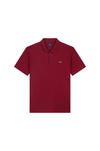 Paul & Shark COP1013-142 Polo Short Sleeve Piquet Cotton BORDEAUX