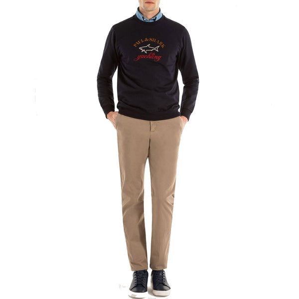 Paul & Shark COP1021-013 Felpa Classic Logo Ricamato Girocollo