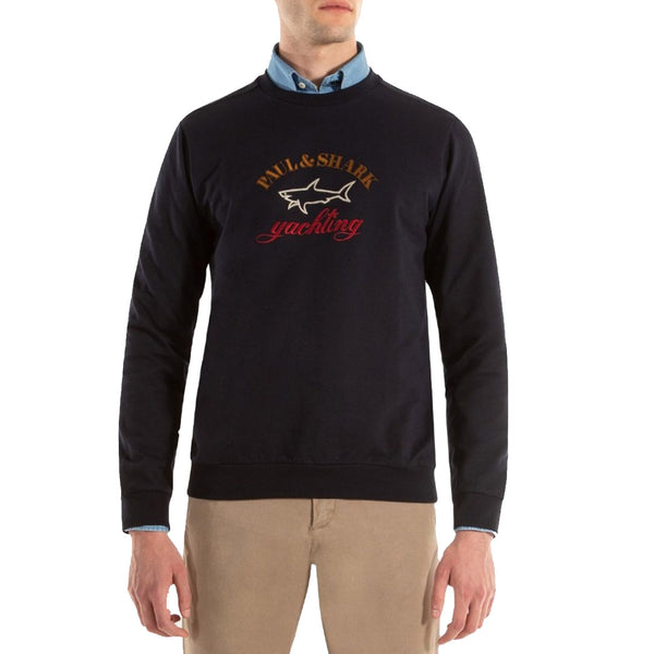 Paul & Shark COP1021-013 Felpa Classic Logo Ricamato Girocollo