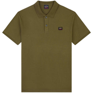 Paul &amp; Shark COP1070-132 Polo Short Sleeve Piquet Cotton MILITARY GREEN