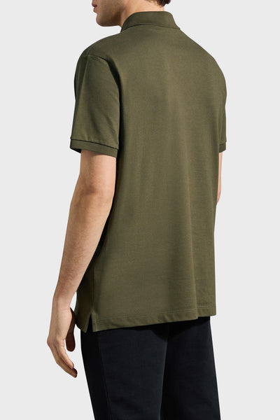 Paul &amp; Shark COP1070-132 Polo Short Sleeve Piquet Cotton MILITARY GREEN