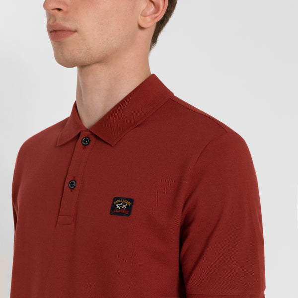 Paul &amp; Shark COP1070-142 Polo Short Sleeve Piquet Cotton BORDEAUX