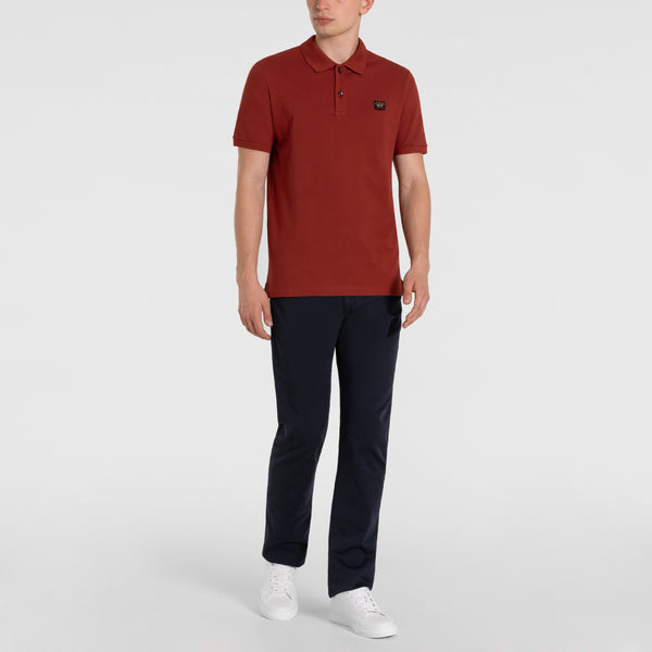 Paul &amp; Shark COP1070-142 Polo Short Sleeve Piquet Cotton BORDEAUX