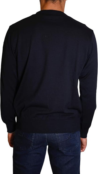 PAUL &amp; SHARK COP1040-050 Men's Crew Neck Pullover Cool-Touch Wool Waterproof NAVY BLUE