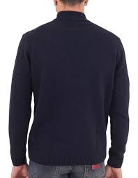 Paul &amp; Shark 11311137-752 Shetland Half Zip Pullover NAVY BLUE