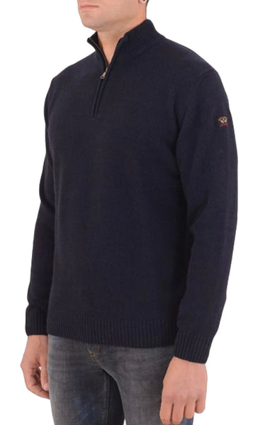 Paul &amp; Shark 11311137-752 Shetland Half Zip Pullover NAVY BLUE