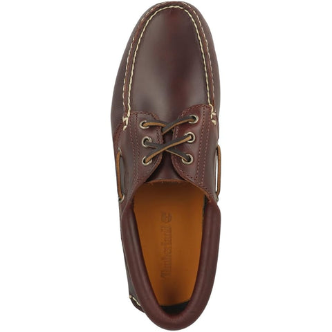 Timberland TB176015214 Mocassini Heritage Classic Boat 3 Eye Padded Collar Marrone
