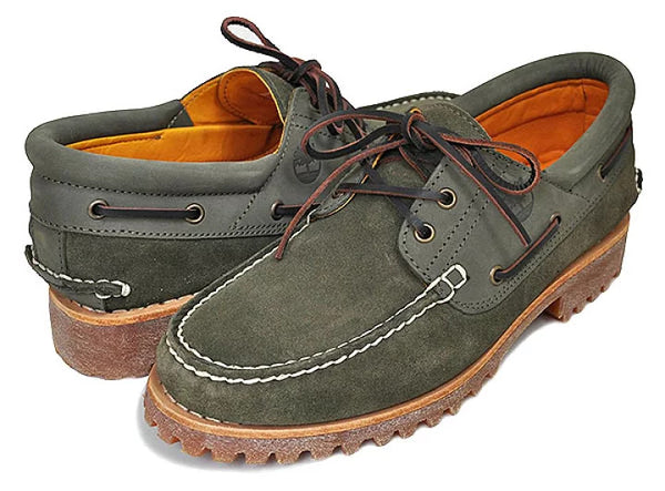 Timberland TBA2AA3A58 Authentic 3eye Handsewn Boat Shoe DARK GREEN Suede
