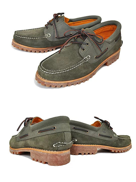 Timberland TBA2AA3A58 Authentic 3eye Handsewn Boat Shoe DARK GREEN Suede