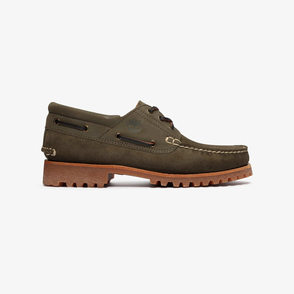 Timberland TBA2AA3A58 Authentic 3eye Handsewn Boat Shoe DARK GREEN Suede