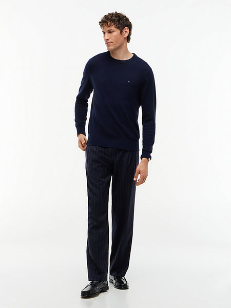 Tommy Hilfiger Pima Cotton-Cashmere Crew Neck Pullover Uomo BLU Navy