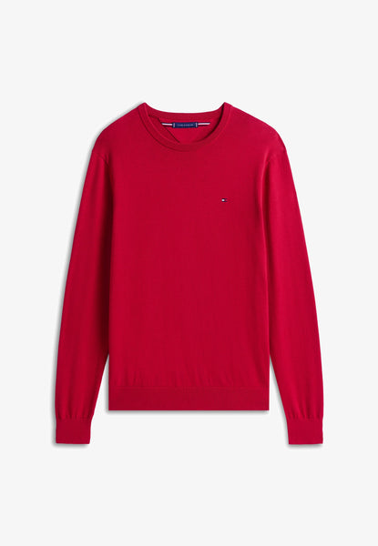 Tommy Hilfiger Pima Cotton-Cashmere Crew Neck Pullover Uomo RED