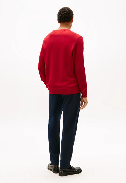 Tommy Hilfiger Pima Cotton-Cashmere Crew Neck Pullover Uomo RED