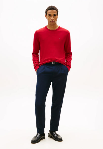 Tommy Hilfiger Pima Cotton-Cashmere Crew Neck Pullover Uomo RED