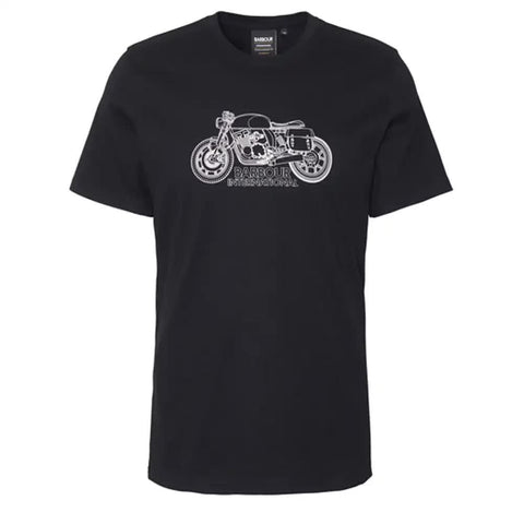 BARBOUR MTS1295-BK31 International Colgrove Motor T-Shirt BLACK