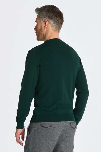 GANT 8060068-374 Cotton-Wool Pullover Girocollo TARTAN GREEN