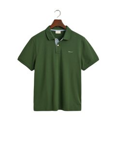 GANT 2062003-313 Contrast Collar Pique' Polo SS Rugger PINE GREEN