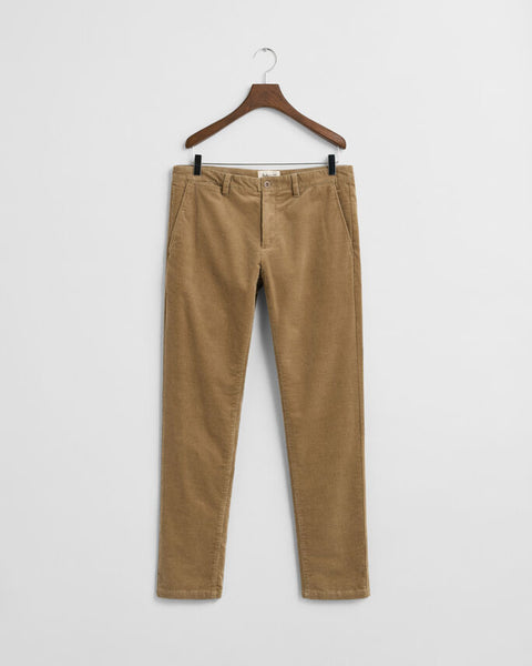 GANT 1505319-264 Pantalone Chino Slim in Velluto a Coste LIGHT TAUPE