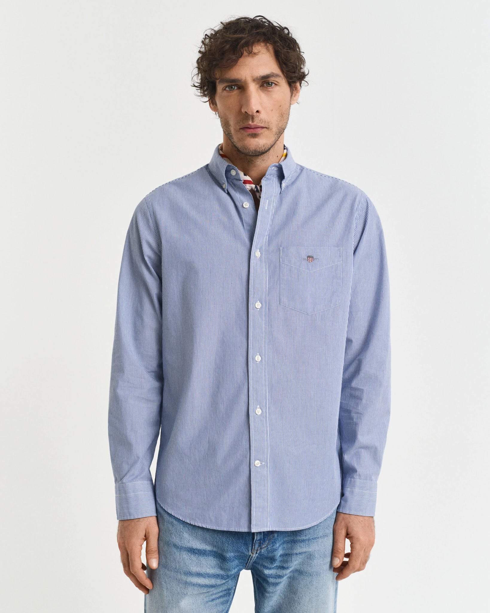 GANT 3000140-436 Reg Classic Poplin Banker Shirt COLLEGE BLUE