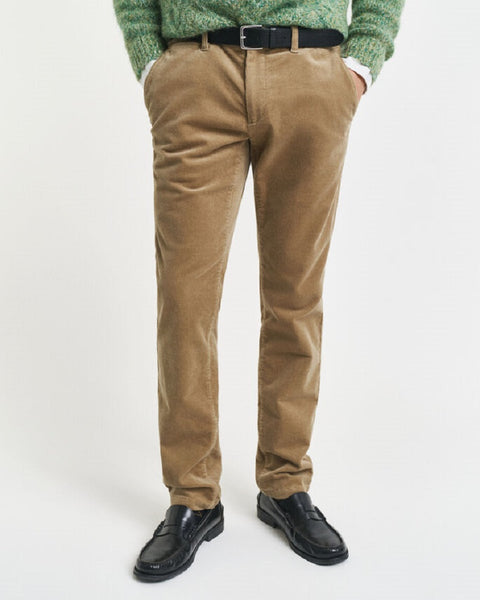 GANT 1505319-264 Pantalone Chino Slim in Velluto a Coste LIGHT TAUPE