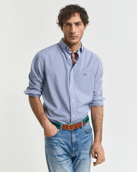 GANT 3000140-436 Reg Classic Poplin Banker Shirt COLLEGE BLUE