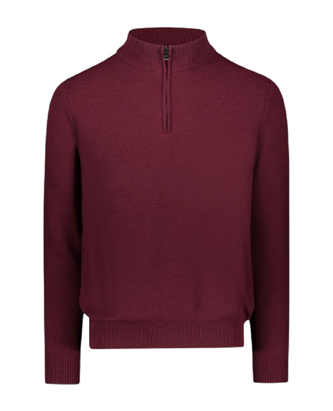 Paul & Shark 11311137-527 Pullover Shetland Mezza Zip BORDEAUX
