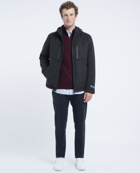 Paul & Shark 11311137-527 Pullover Shetland Mezza Zip BORDEAUX