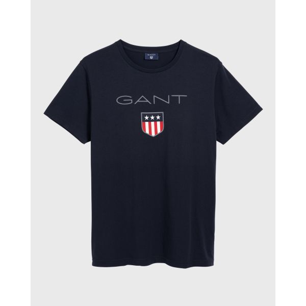 Gant 2003023-433 The Original Shield SS T-Shirt BLU Navy