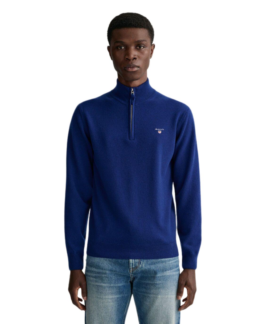 GANT 86213-436 Superfine Lambswool Half Zip Pullover Mezza Zip COLLEGE BLUE