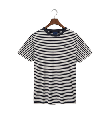 Gant 2003164-433 Striped Crew Nwck Cotton T-shirt EVENING BLUE