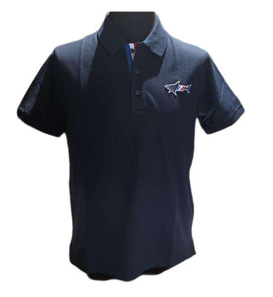 Paul & Shark 23411213-013 Polo Piquet Big Shark Logo BLU NAVY Limited Edition