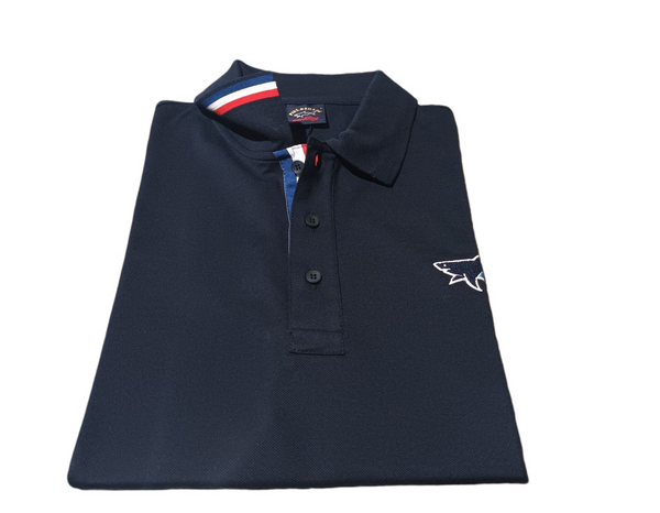 Paul & Shark 23411213-013 Polo Piquet Big Shark Logo BLU NAVY Limited Edition