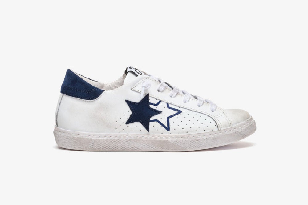 2STAR 2SU3432-032 Low 100 White Blue Sneakers