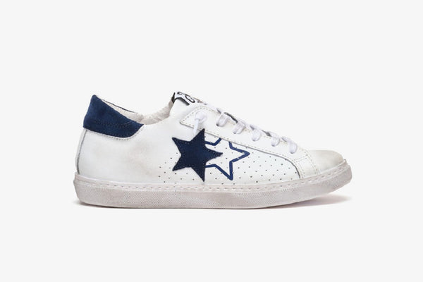 2STAR 2SU3432-032 Low 100 White Blue Sneakers