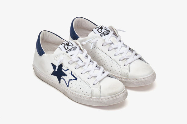 2STAR 2SU3432-032 Low 100 White Blue Sneakers