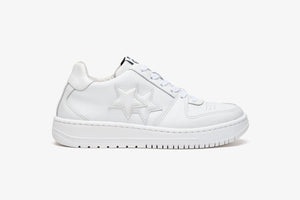 2STAR 2SU3470-009 Sneaker King Low in Pelle TOTAL WHITE