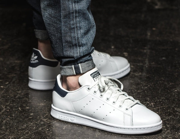 Adidas Originals M20325 Stan Smith Sneakers White-Navy Blue