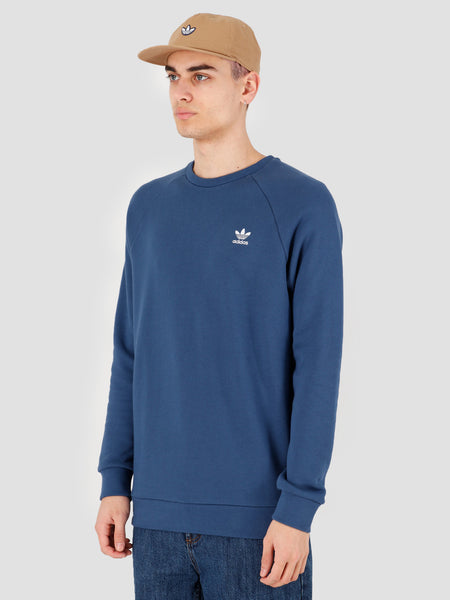 Adidas FM9947 Essential Crew Sweatshirt MARINE Blue