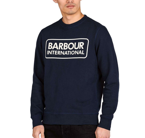 BARBOUR International MOL0156-NY91 Large Logo Sweat Crew Neck NAVY BLUE