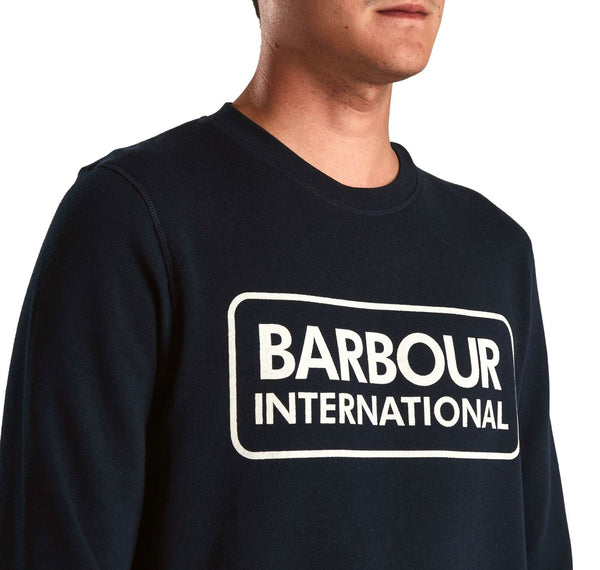 BARBOUR International MOL0156-NY91 Large Logo Sweat Crew Neck BLU NAVY