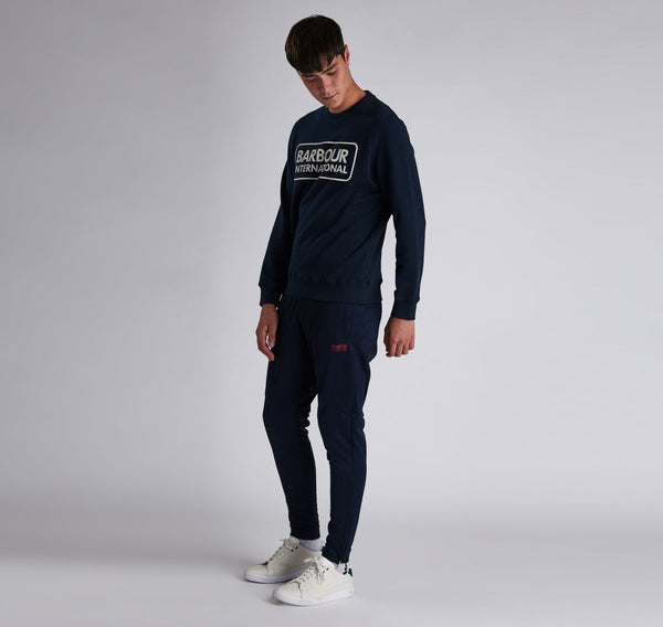 BARBOUR International MOL0156-NY91 Large Logo Sweat Crew Neck NAVY BLUE