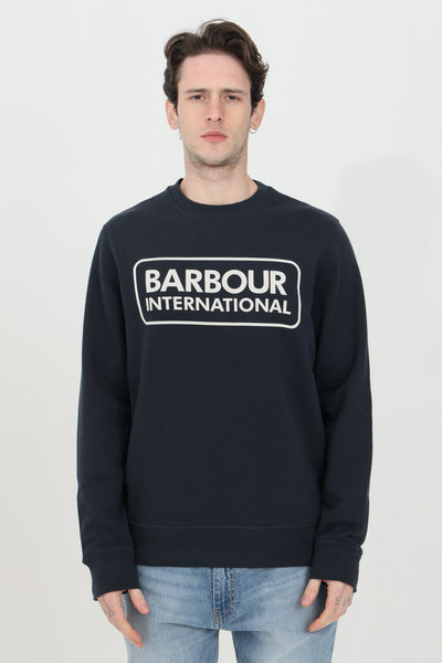 BARBOUR International MOL0156-NY91 Large Logo Sweat Crew Neck BLU NAVY