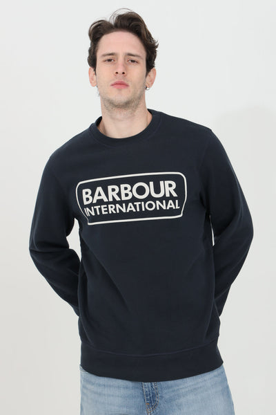 BARBOUR International MOL0156-NY91 Large Logo Sweat Crew Neck BLU NAVY