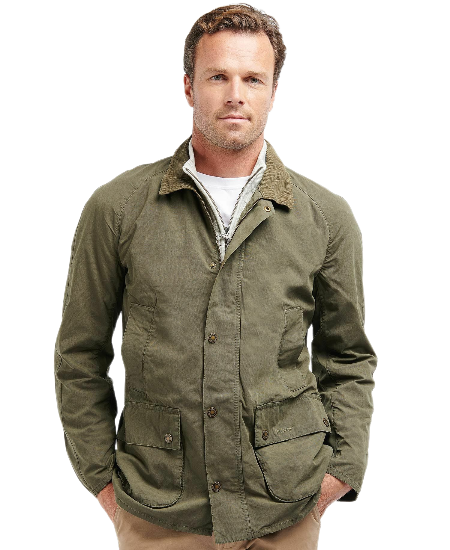 BARBOUR MCA0732-OL51 Ashby Casual Summer Jacket OLIVE GREEN