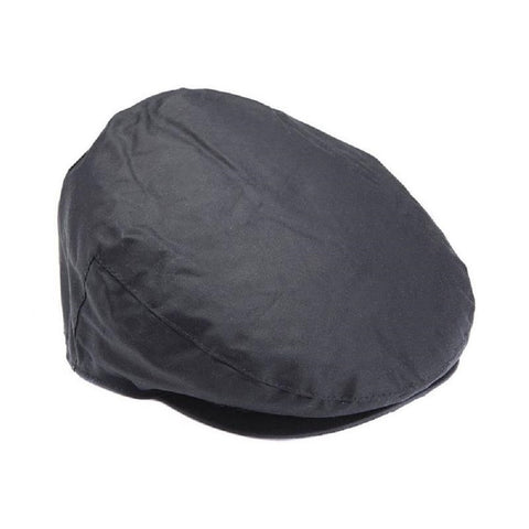 BARBOUR MHA0003-NY91 Waxed Flat Cap NAVY BLUE