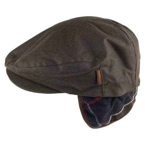 BARBOUR MHA0294-OL11 Cheviot Waxed Tartan Cap OLIVE BROWN